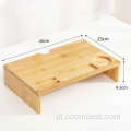 Bamboo Monitor Stand Riser Storage Organizer